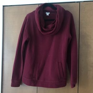 J. Crew Factory thick terry funnel neck sweater